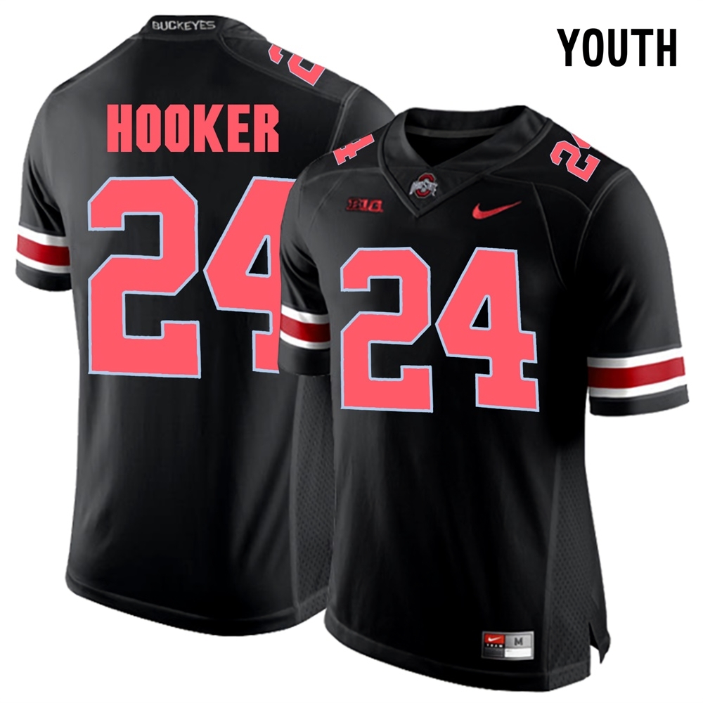 Ohio State Buckeyes Youth NCAA Malik Hooker #24 Blackout College Football Jersey OYH5049XN